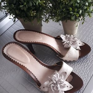 Sexy white platform heels